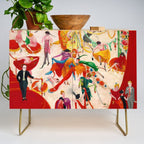 'Spring Sale Soireé at Bendels' Jazz Age New York City Portrait by Florine Stettheimer Credenza Gallery Image 1