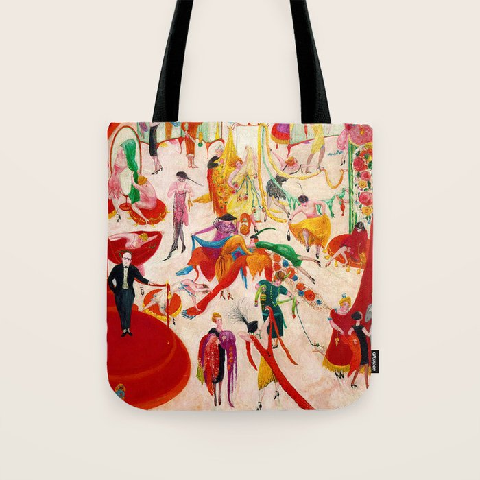 'Spring Sale Soireé at Bendels' Jazz Age New York City Portrait by Florine Stettheimer Tote Bag Gallery Image 1