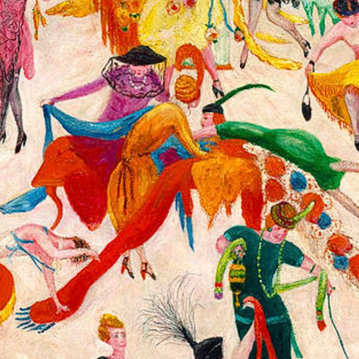 'Spring Sale Soireé at Bendels' Jazz Age New York City Portrait by Florine Stettheimer Coffee Mug Gallery Image 2