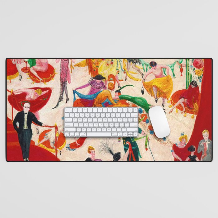 'Spring Sale Soireé at Bendels' Jazz Age New York City Portrait by Florine Stettheimer Desk Mat Gallery Image 1