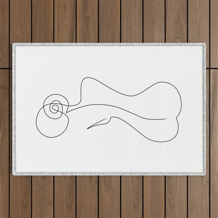 Single Back Line Outdoor Rug Gallery Image 1