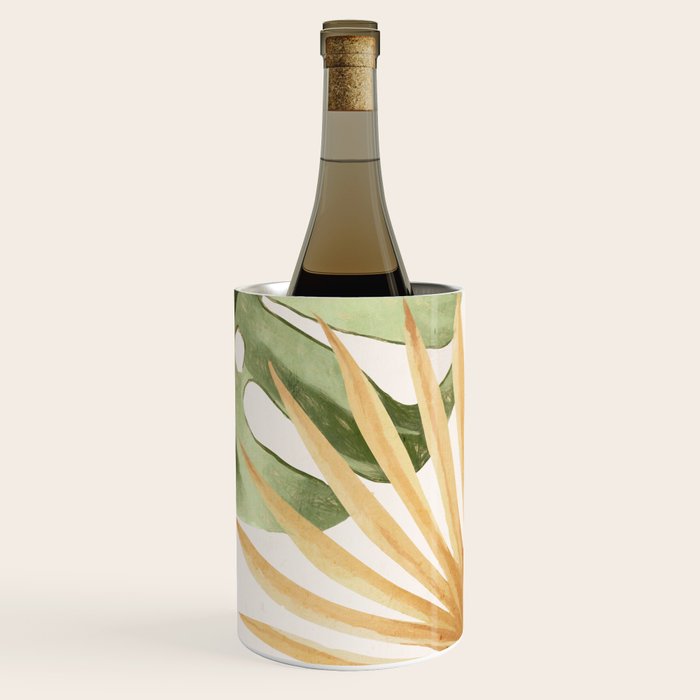 Abstract Art Tropical Leaves 22 Wine Chiller Gallery Image 1
