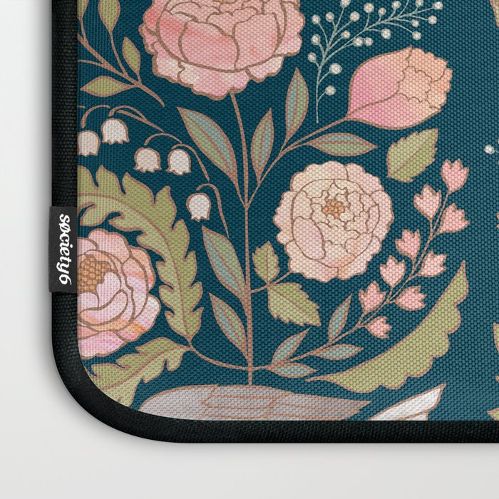Peony Garden Dove Laptop Sleeve Gallery Image 3