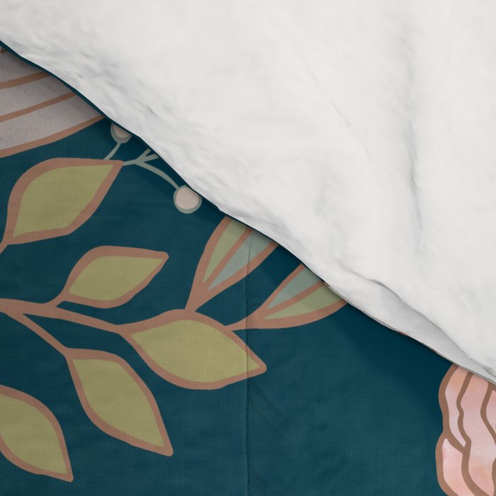 Peony Garden Dove Comforter Gallery Image 4