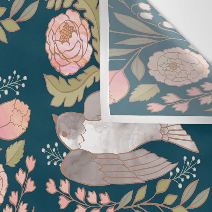 Peony Garden Dove Wall Tapestry Gallery Image 3