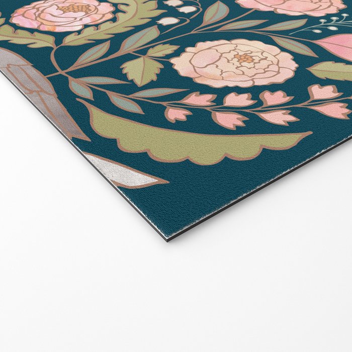 Peony Garden Dove Welcome Mat Gallery Image 2