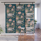 Peony Garden Dove Wall Mural Gallery Image 1