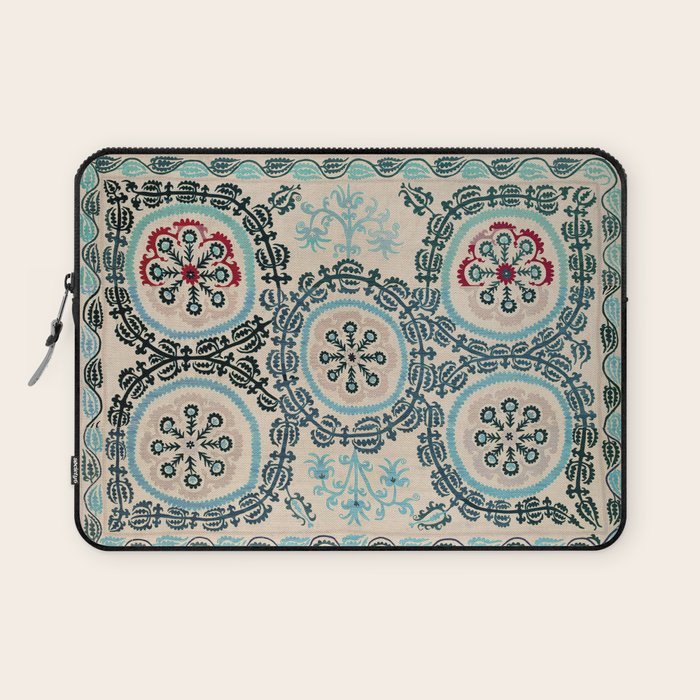 Ferghana Suzani  Northeast Uzbekistan Embroidery Print Laptop Sleeve Gallery Image 1