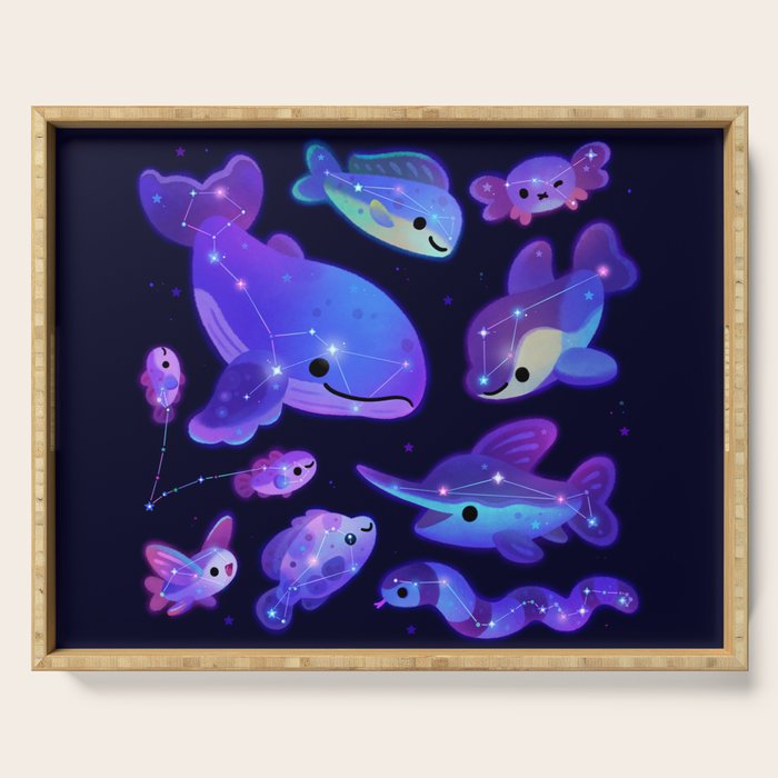 Ocean constellations Serving Tray Gallery Image 1