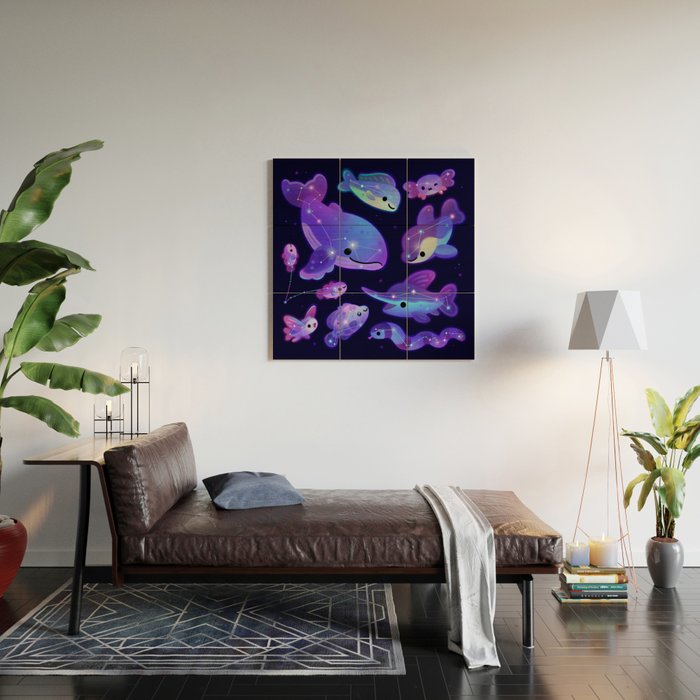 Ocean constellations Wood Wall Art Gallery Image 2
