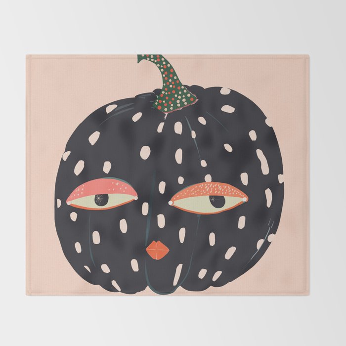 Pumpkin Persona Throw Blanket Gallery Image 2
