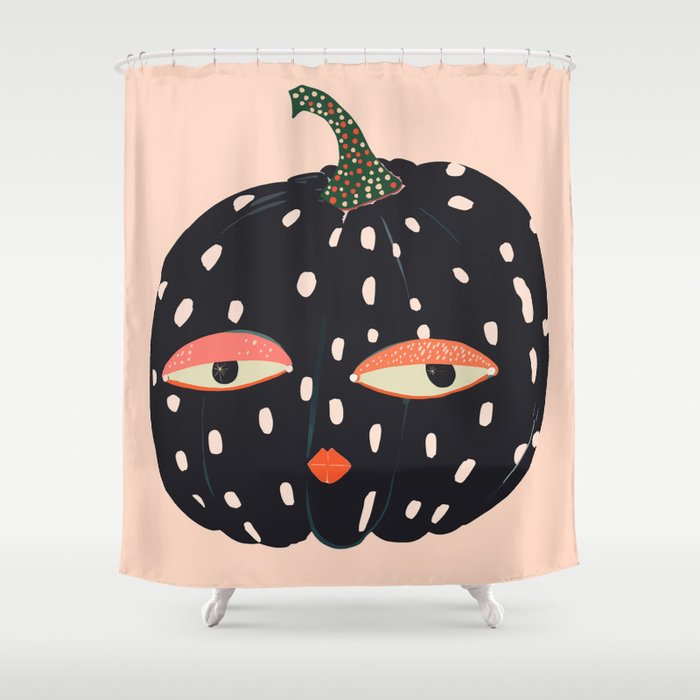 Pumpkin Persona Shower Curtain Gallery Image 1