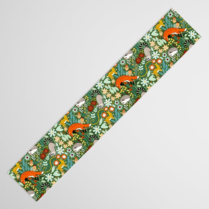 Textured Woodland Pattern - Forest Green Table Runner Gallery Image 3