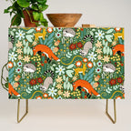 Textured Woodland Pattern - Forest Green Credenza Gallery Image 1