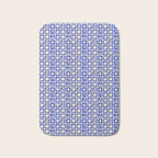 Blue children shape mosaic art pattern Bath Mat Gallery Image 1