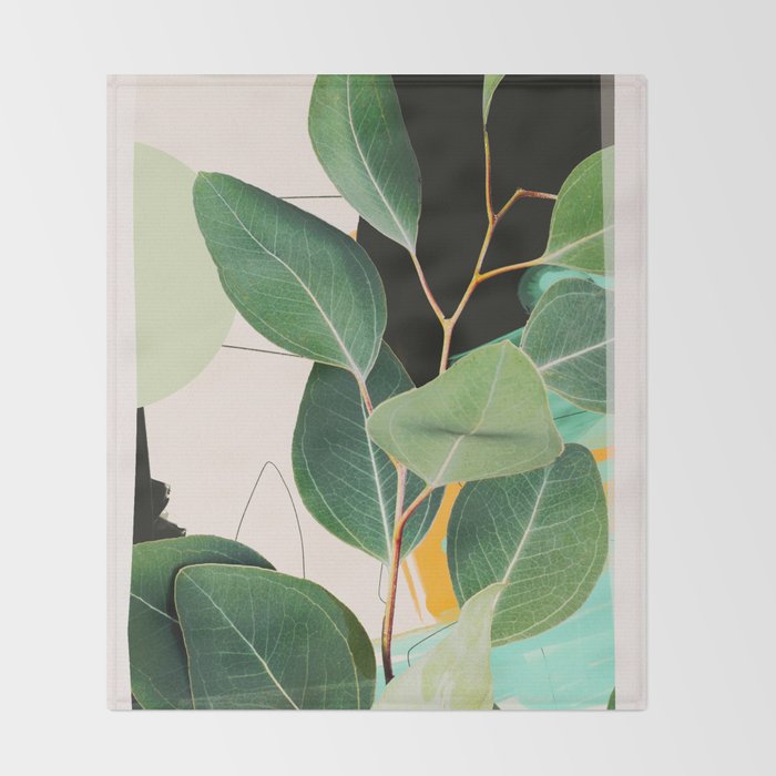 Abstract Botanical 3 Throw Blanket Gallery Image 2