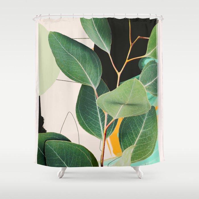 Abstract Botanical 3 Shower Curtain Gallery Image 1
