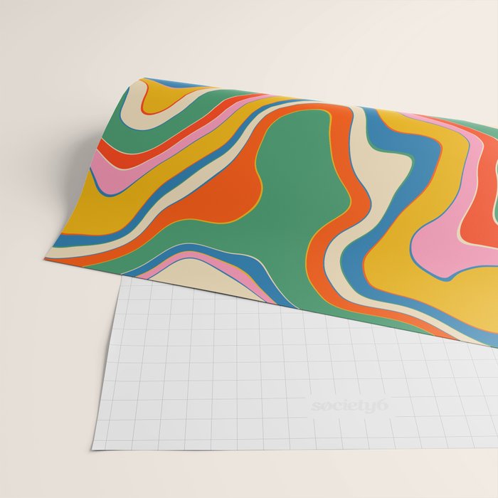 Trippy Rainbow Melt Colorful Abstract Pattern Wrapping Paper Gallery Image 2