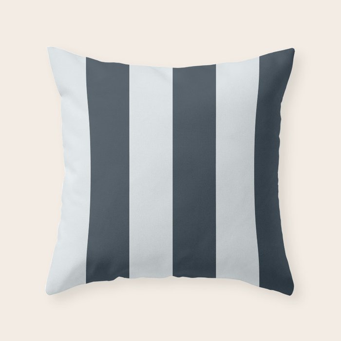 Nautical Deep Blue Stripes - Cozy Heirloom Throw Pillow Gallery Image 1