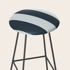 Nautical Deep Blue Stripes - Cozy Heirloom Stool Gallery Image 2