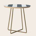 Nautical Deep Blue Stripes - Cozy Heirloom Side Table Gallery Image 1