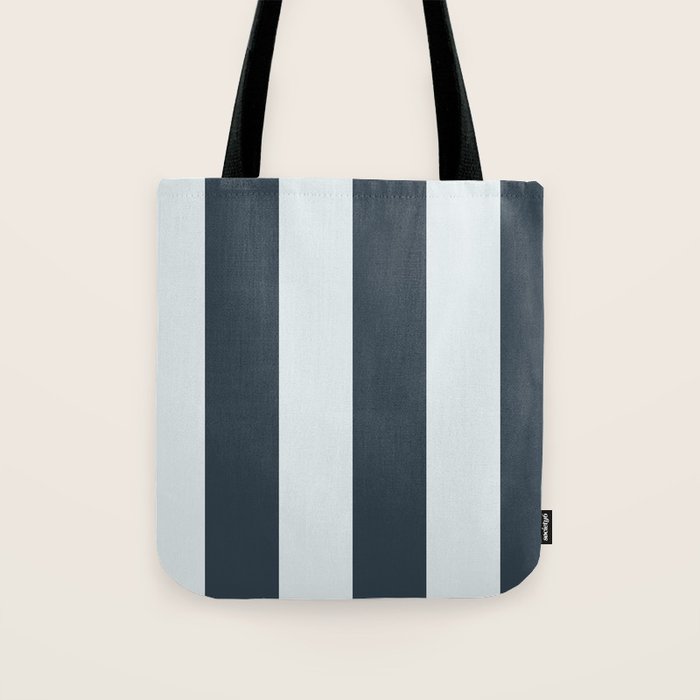 Nautical Deep Blue Stripes - Cozy Heirloom Tote Bag Gallery Image 1