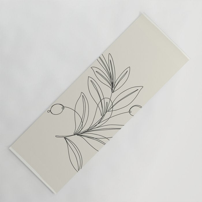 Line Olive Branch Yoga Mat Gallery Image 1
