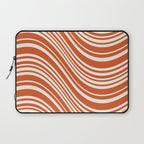 Wavy Stripes XLVIII - Bright Retro Red Laptop Sleeve Gallery Image 1