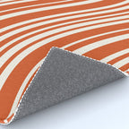 Wavy Stripes XLVIII - Bright Retro Red Rug Gallery Image 4