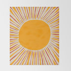 Retro Sunrise Throw Blanket Gallery Image 2