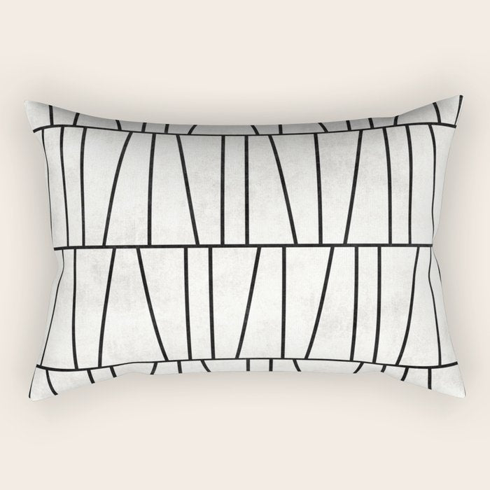 Mid-Century Modern Pattern No.6 - White Rectangular Pillow Gallery Image 2
