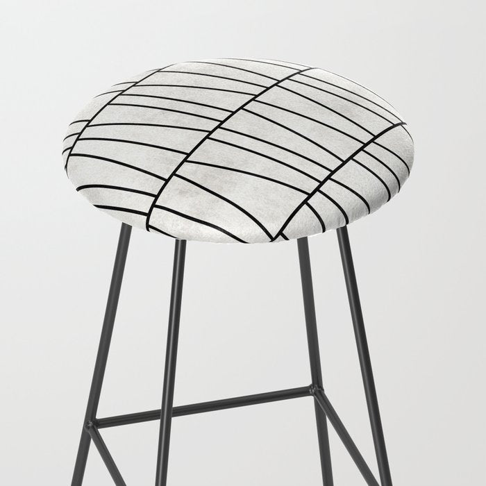 Mid-Century Modern Pattern No.6 - White Stool Gallery Image 2