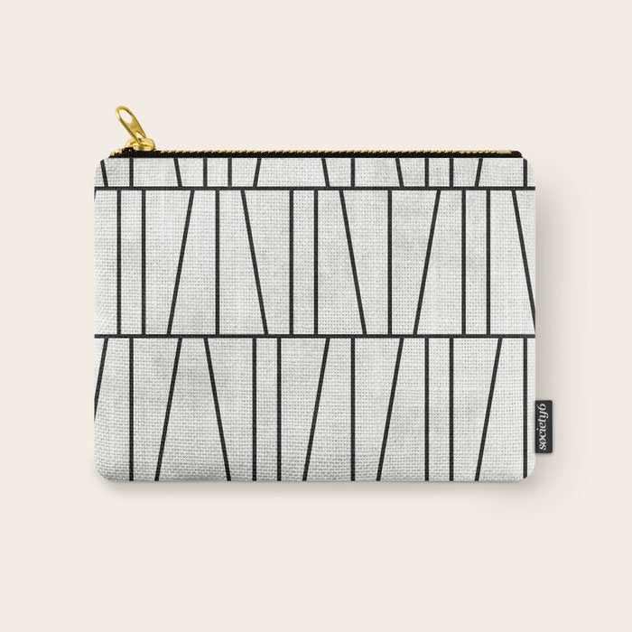 Mid-Century Modern Pattern No.6 - White Carry All Pouch Gallery Image 1
