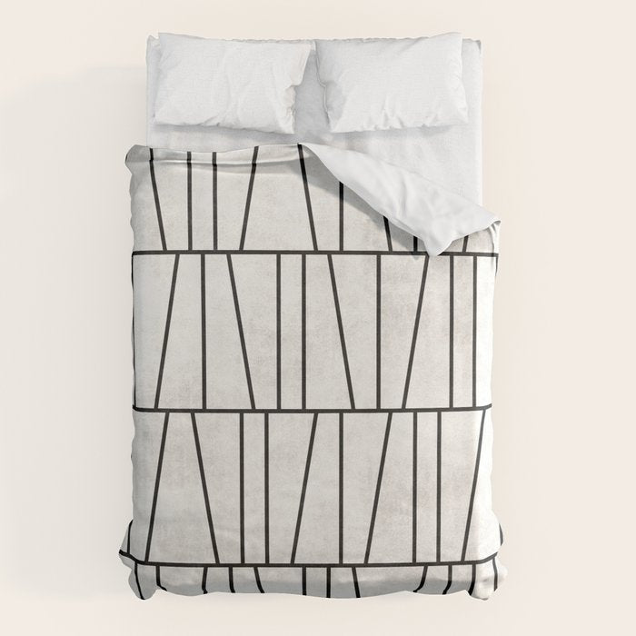 Mid-Century Modern Pattern No.6 - White Duvet Cover Gallery Image 6