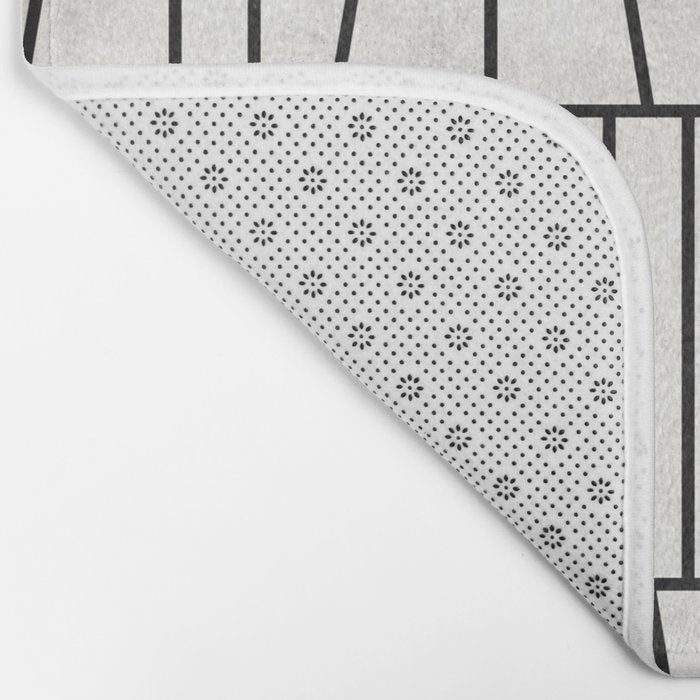 Mid-Century Modern Pattern No.6 - White Bath Mat Gallery Image 2