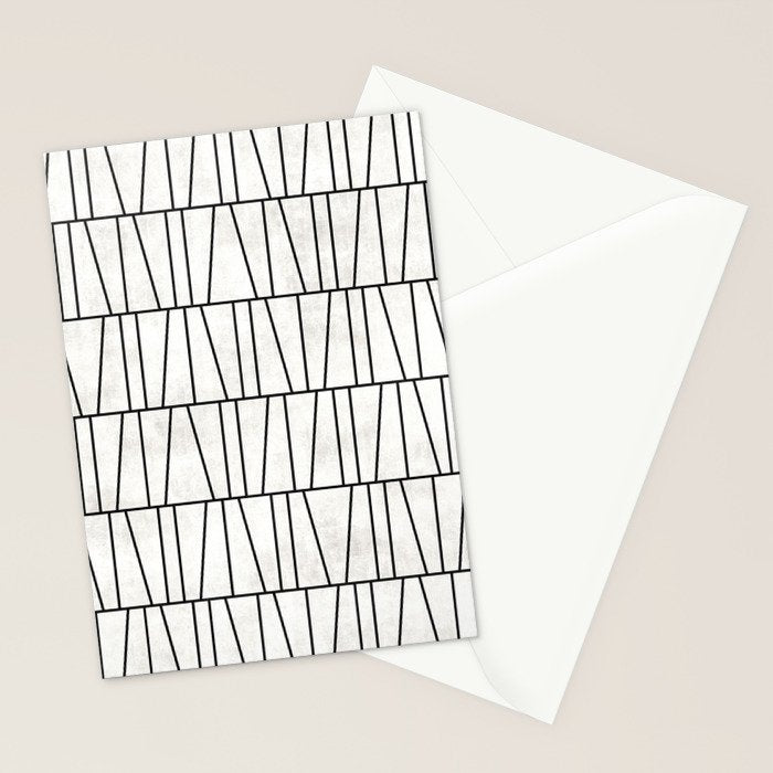 Mid-Century Modern Pattern No.6 - White Stationery Card Gallery Image 2