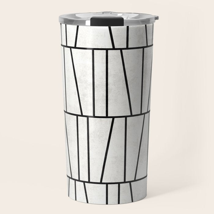 Mid-Century Modern Pattern No.6 - White Travel Mug Gallery Image 1