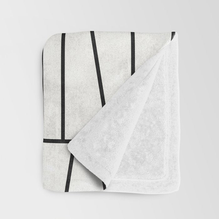 Mid-Century Modern Pattern No.6 - White Throw Blanket Gallery Image 3