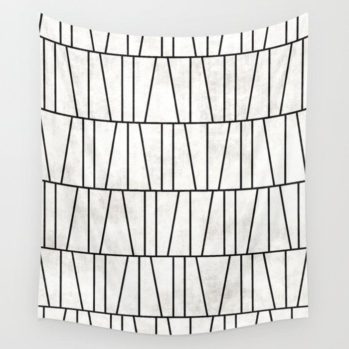 Mid-Century Modern Pattern No.6 - White Wall Tapestry Gallery Image 1