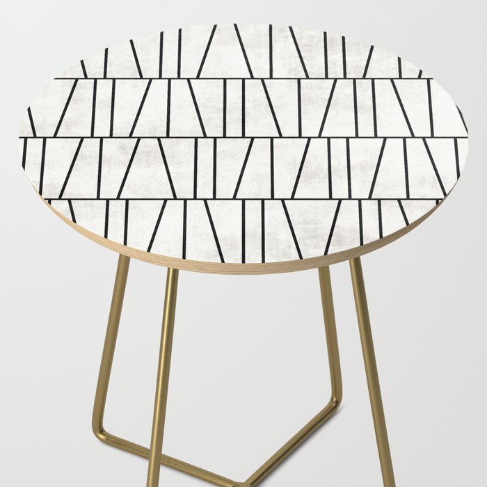 Mid-Century Modern Pattern No.6 - White Side Table Gallery Image 2
