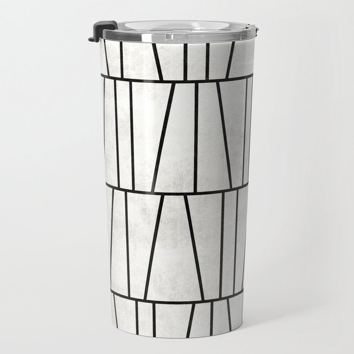 Mid-Century Modern Pattern No.6 - White Travel Mug Gallery Image 3