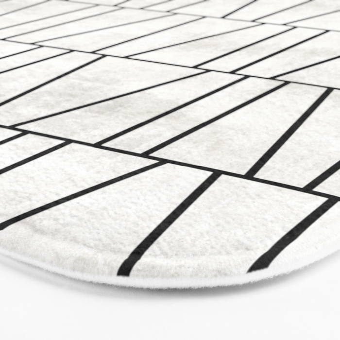 Mid-Century Modern Pattern No.6 - White Bath Mat Gallery Image 3