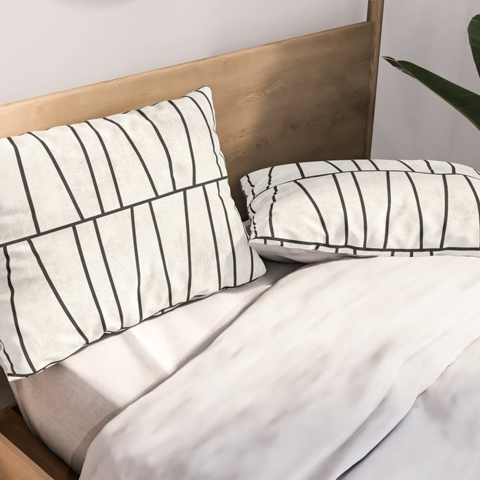 Mid-Century Modern Pattern No.6 - White Pillow Sham Gallery Image 2