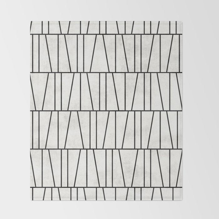 Mid-Century Modern Pattern No.6 - White Throw Blanket Gallery Image 2