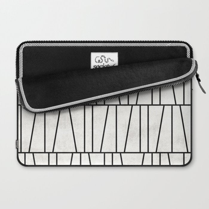 Mid-Century Modern Pattern No.6 - White Laptop Sleeve Gallery Image 2