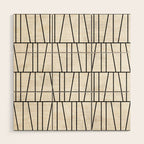 Mid-Century Modern Pattern No.6 - White Wood Wall Art Gallery Image 1