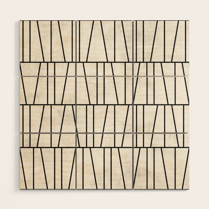 Mid-Century Modern Pattern No.6 - White Wood Wall Art Gallery Image 1