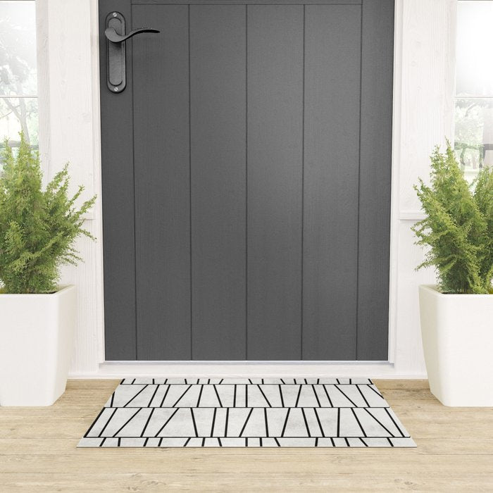 Mid-Century Modern Pattern No.6 - White Welcome Mat Gallery Image 3