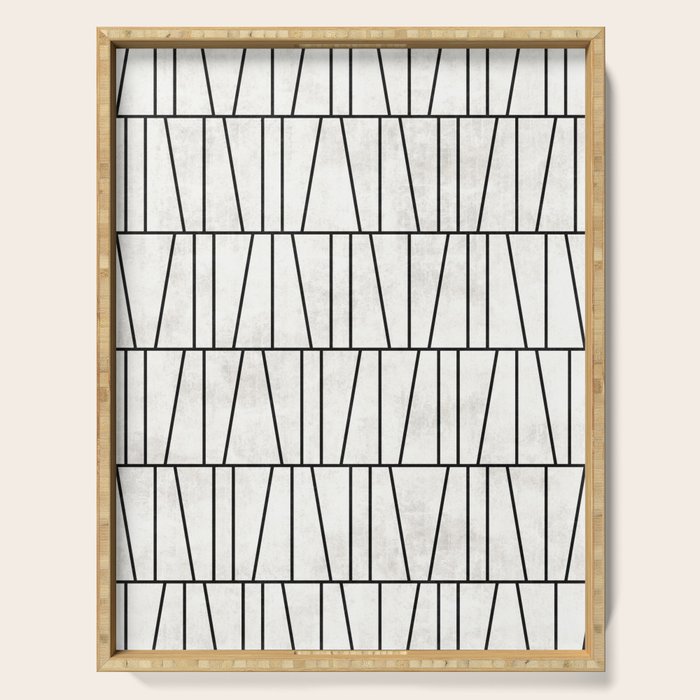 Mid-Century Modern Pattern No.6 - White Serving Tray Gallery Image 1