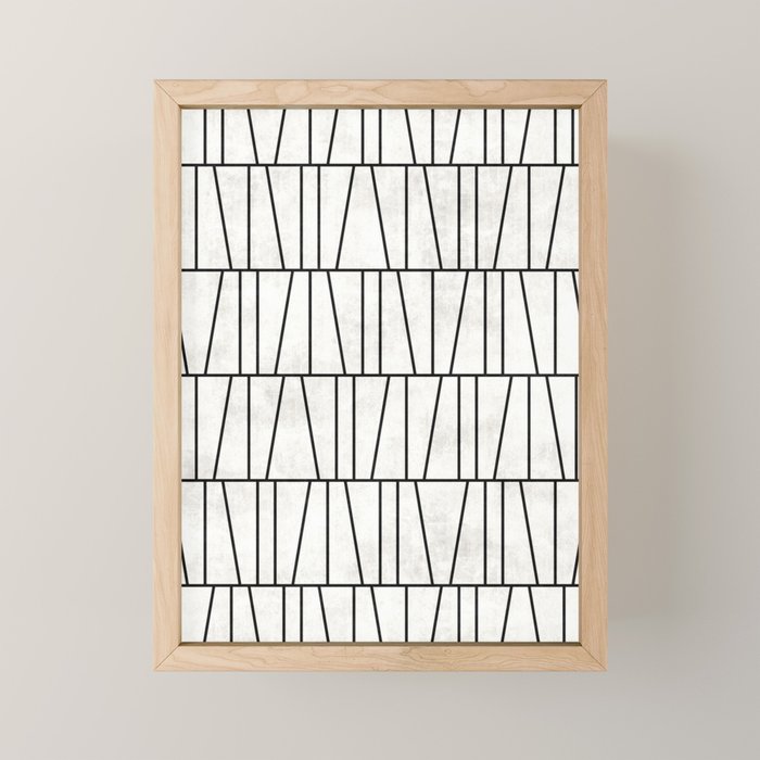 Mid-Century Modern Pattern No.6 - White Mini Art Print Gallery Image 1
